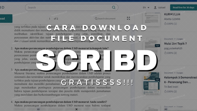7 Cara Download File di Scribd Gratis Tanpa Login dan Tanpa Bayar